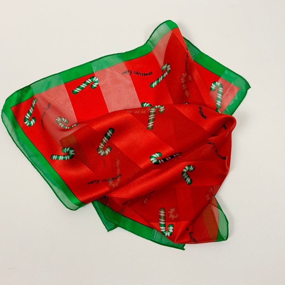 Elaine Gold Collection Small Red Christmas Scarf - Picture 7 of 8